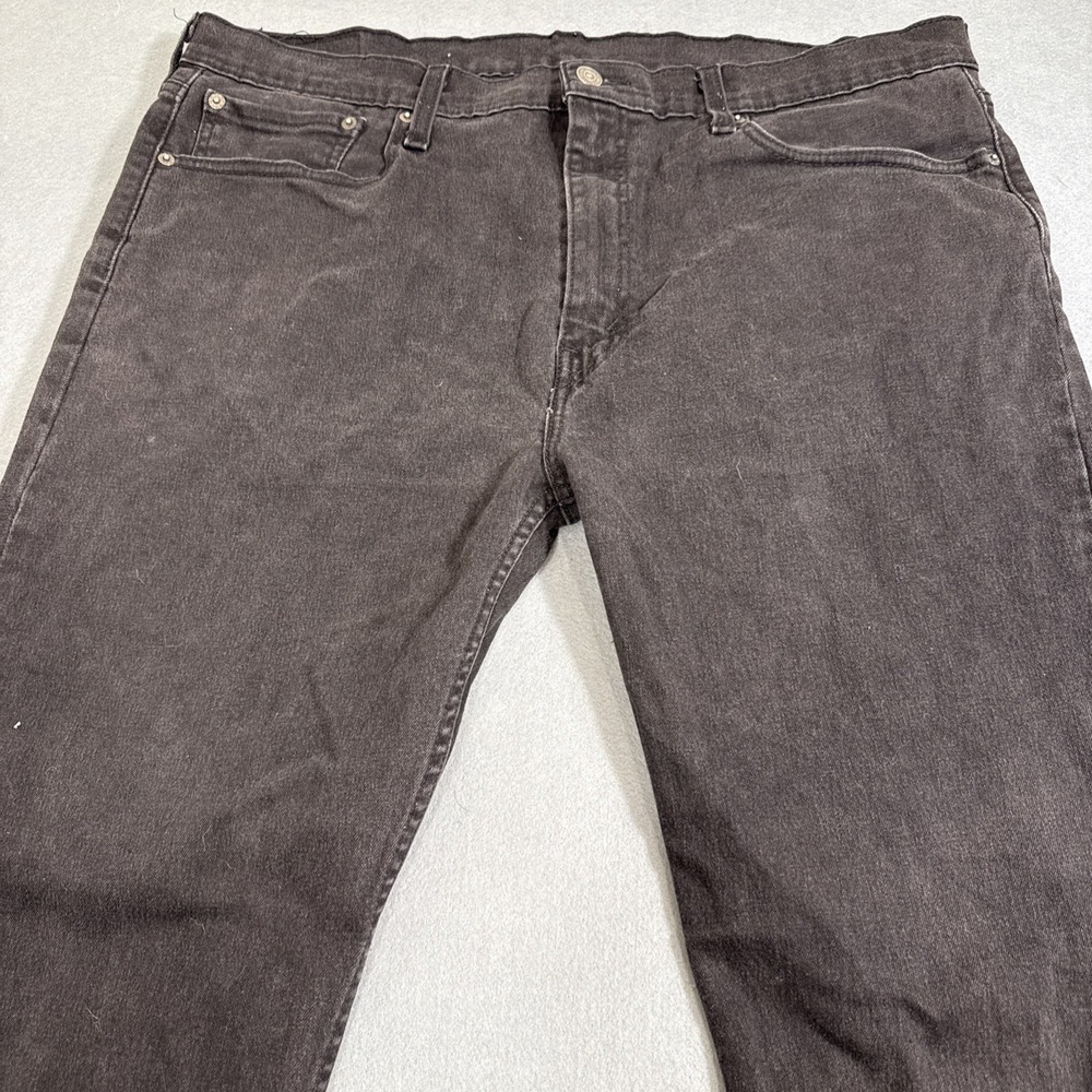 JEANS STRAIGHT Levi's 505 MENS 38X34 Regular Black Wash STRETCH - Picture 2 of 8